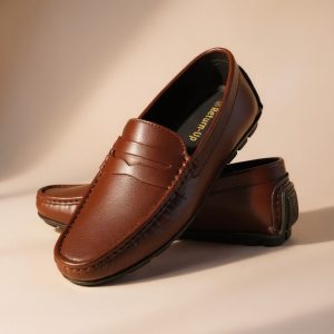 ssssssss Genuine Leather Loafer For Men ! ব্রাউন সেটেল ! - L114